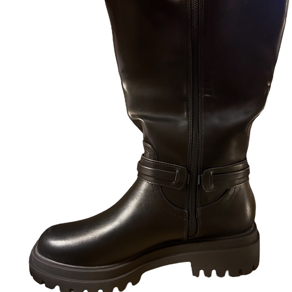 IDIFU Black Riding Boots With 2 In Platform Size 8.5 New in Box (035) - Picture 3 of 4